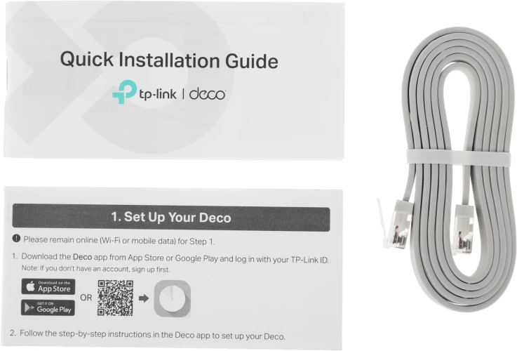 Бесшовный Mesh роутер TP-Link Deco X50-PoE (DECO X50-POE(2-PACK)) AX3000 1000/2500BASE-T белый (упак.:2шт)