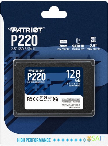 Накопитель SSD Patriot SATA-III 128GB P220S128G25 P220 2.5"