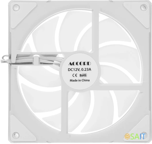 Вентилятор для корпуса Accord ACC-YF14 ARGB 140х140x25 белый 4-pin (ACC-YF14 ARGB WHITE) brown box