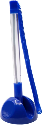 Ручка шариков. Silwerhof Eco синий d=0.7мм син. черн. индив. пак.ев. на подставке сменный стержень линия 0.5мм