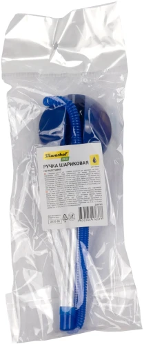 Ручка шариков. Silwerhof Eco синий d=0.7мм син. черн. индив. пак.ев. на подставке сменный стержень линия 0.5мм