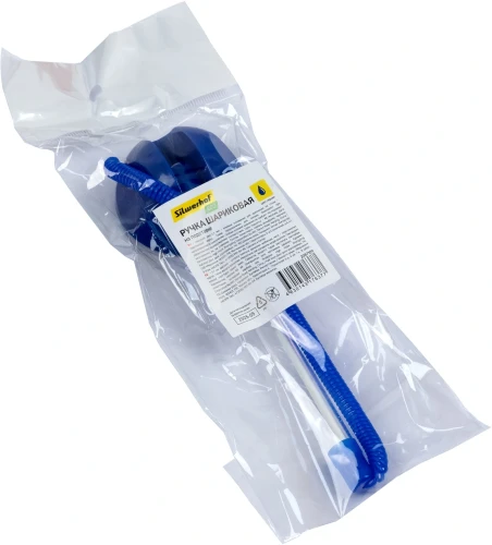 Ручка шариков. Silwerhof Eco синий d=0.7мм син. черн. индив. пак.ев. на подставке сменный стержень линия 0.5мм