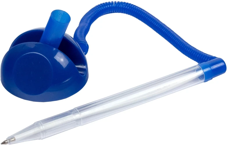 Ручка шариков. Silwerhof Eco синий d=0.7мм син. черн. индив. пак.ев. на подставке сменный стержень линия 0.5мм