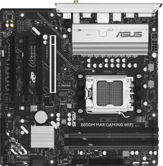 Материнская плата Asus B850M MAX GAMING WIFI Socket AM5 AMD B850 4xDDR5 mATX AC`97 8ch(7.1) GbLAN RAID+HDMI+DP