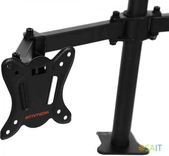 Кронштейн для мониторов Arm Media LCD-T13 черный 15"-32" макс.8кг настольный поворот и наклон верт.перемещ.
