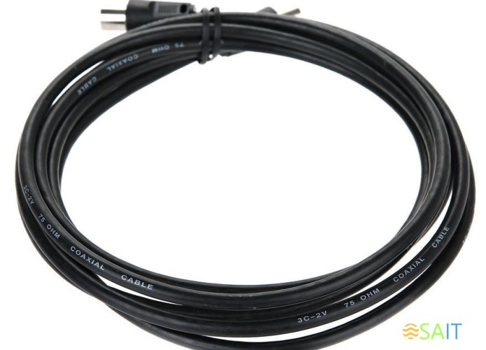 Кабель-удлинитель антенный Telecom TV(m)/F-TV(f) 3м. черный (TTV9501-3M)