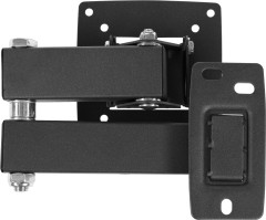 Кронштейн для телевизора Kromax OPTIMA-104 черный 10"-28" макс.25кг настенный поворотно-выдвижной и наклонный