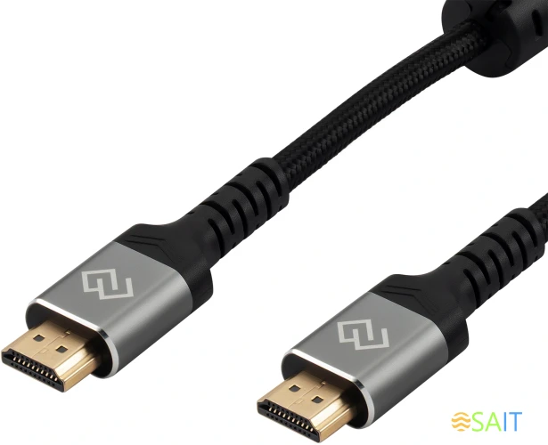 Кабель аудио-видео Digma HDMI (m)/HDMI (m) 3м. феррит.кольца позолоч.конт. черный (D-HDMI-2FF-V2.1-3M)