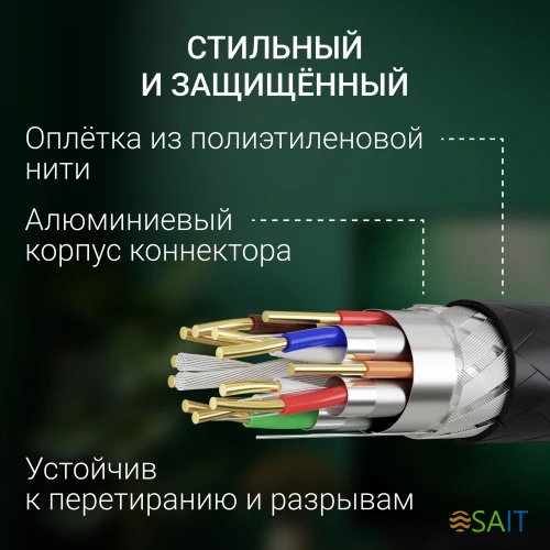 Кабель аудио-видео Digma HDMI (m)/HDMI (m) 3м. феррит.кольца позолоч.конт. черный (D-HDMI-2FF-V2.1-3M)