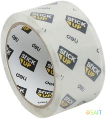 Клейкая лента упаковочная Deli EA320 супер прозрачная шир.48мм дл.36.6м (упак.:6шт)