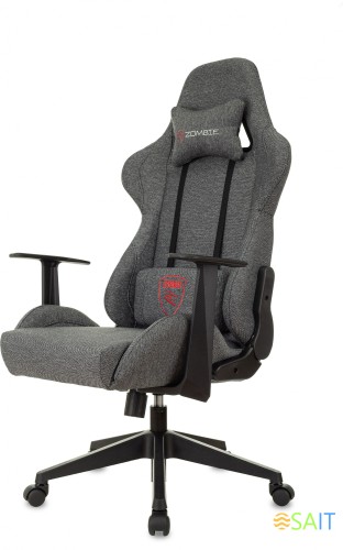 Кресло игровое Zombie Neo серый 3C1 с подголов. крестов. пластик