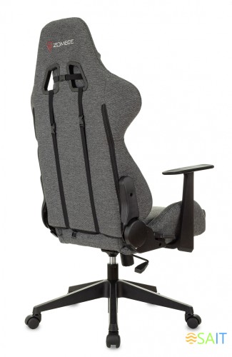 Кресло игровое Zombie Neo серый 3C1 с подголов. крестов. пластик