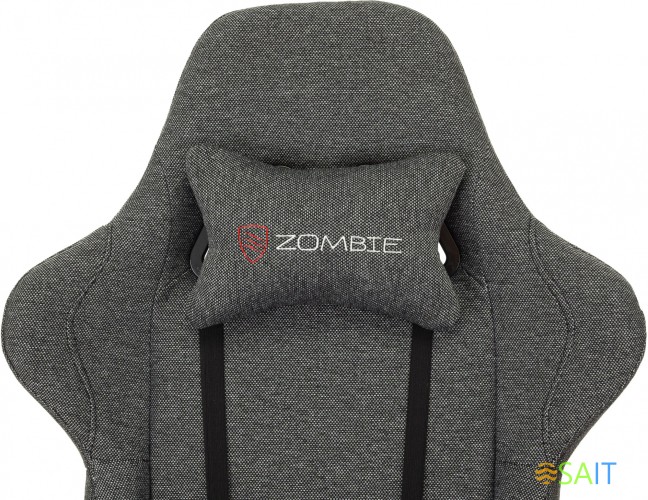 Кресло игровое Zombie Neo серый 3C1 с подголов. крестов. пластик
