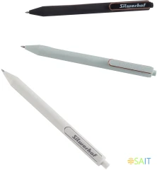 Набор ручек гелев. автоматическая Silwerhof NG Metal d=0.5мм син. черн. блистер ев. (3шт) сменный стержень