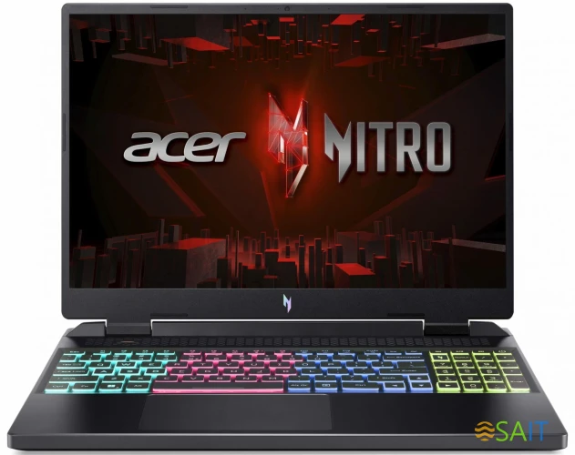 Ноутбук Acer Nitro 16 AN16-41-R3YQ Ryzen 7 7735H 16Gb SSD1Tb NVIDIA GeForce RTX4070 8Gb 16" IPS WQXGA (2560x1600) Windows 11 Home Single Language black WiFi BT Cam (NH.QKDCD.001)