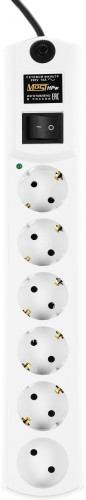 Сетевой фильтр Most HPw 5м (6 розеток) белый (коробка)