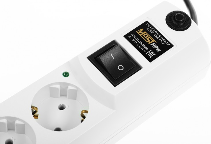 Сетевой фильтр Most HPw 5м (6 розеток) белый (коробка)
