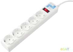 Сетевой фильтр Powercube SPG-B-15-WHITE 5м (5 розеток) белый (коробка)