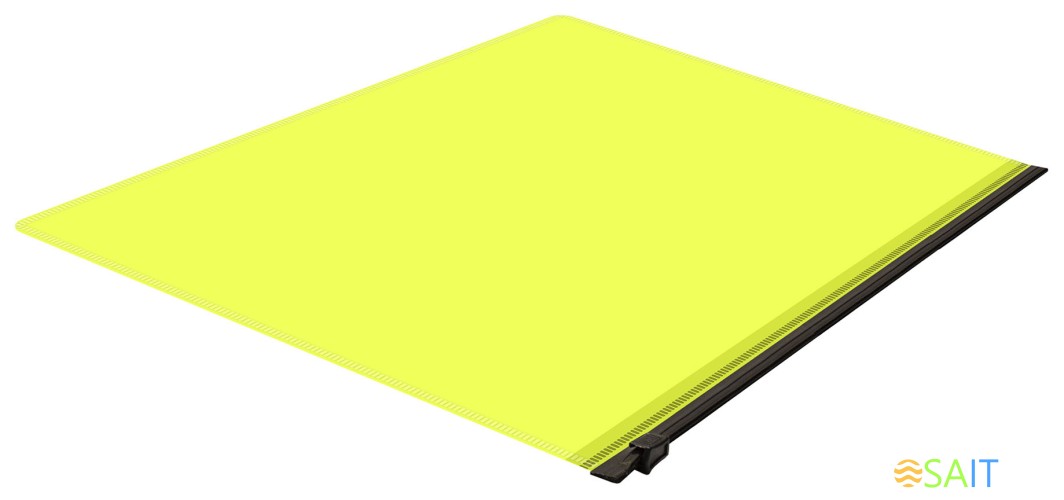 Папка на молнии ZIP Бюрократ Double Neon DNEBPM4AYELBL A4+ полипропилен 0.15мм желтый цвет молнии черный