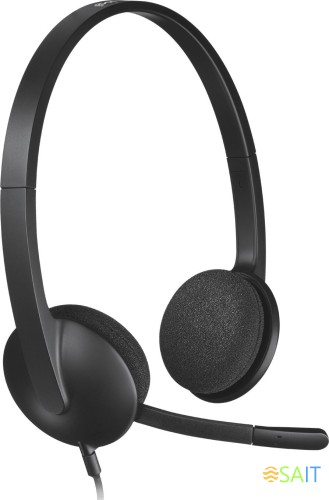 Наушники с микрофоном Logitech H340 черный 1.8м накладные USB оголовье (981-000475)