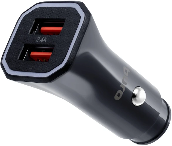 Автомобильное зар./устр. Buro BUCM1 18W 3A (QC) 2xUSB универсальное черный (BUCM18P200BK)