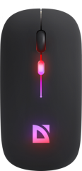 Defender Беспроводная оптическая мышь Touch MM-997 черн,2.4+BT,RGB,400mAh,бесшумная Defender Touch MM-997