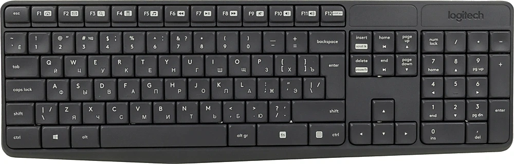 Клавиатура + мышь Logitech MK235 клав:серый мышь:серый USB беспроводная (920-007948)