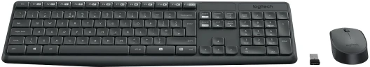 Клавиатура + мышь Logitech MK235 клав:серый мышь:серый USB беспроводная (920-007948)