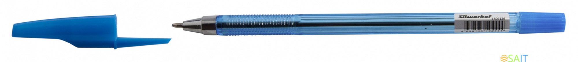 Ручка шариков. Silwerhof Style T синий d=0.7мм син. черн. сменный стержень линия 0.5мм