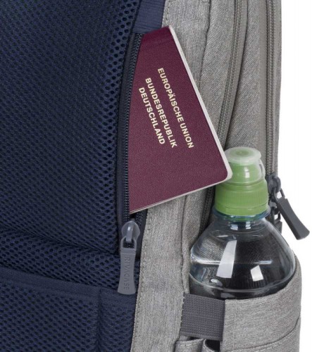 Рюкзак для ноутбука 15.6" Riva 7760 серый полиэстер женский дизайн