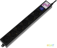 Сетевой фильтр Powercube SPG6-B3M 3м (6 розеток) черный (коробка)