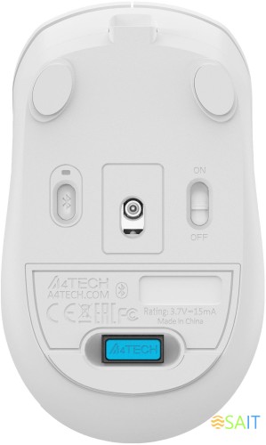 Мышь A4Tech Fstyler FG16C Air белый оптическая 2000dpi беспров. USB для ноутбука 3but (FG16C AIR WHITE)