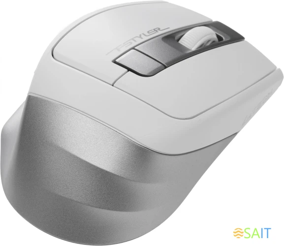 Мышь A4Tech Fstyler FG35S серебристый/белый оптическая 2000dpi silent беспров. USB 5but (FG35S USB SILVER)