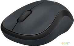 Мышь Logitech Silent M220 темно-серый/черный оптическая 1000dpi silent беспров. USB2.0 2but (910-004895)