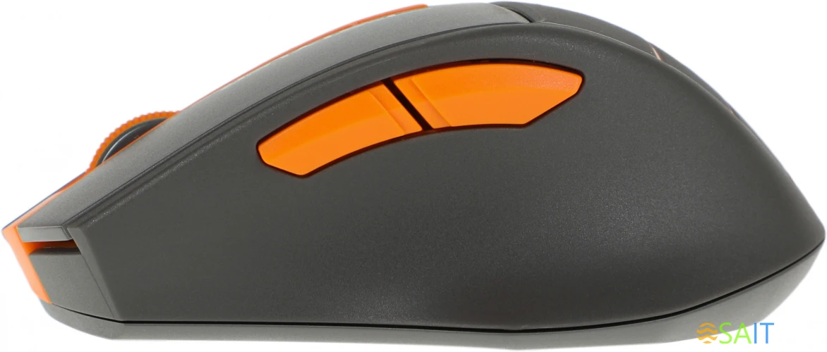 Мышь A4Tech Fstyler FG30S серый/оранжевый оптическая 2000dpi silent беспров. USB 6but (FG30S ORANGE)