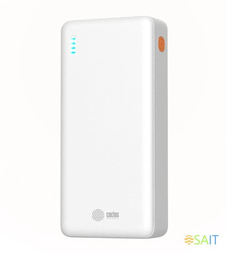 Мобильный аккумулятор Cactus CS-PBFSEA-20000 20000mAh 4.5A USB-A/2xUSB-C белый