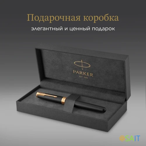 Ручка роллер Parker Sonnet Core T528 (1931518) Matte Black GT F черн. черн. подар.кор.