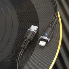 Кабель Hoco U117 IP(01467) USB Type-C (m)-Lightning (m) 1.2м черный