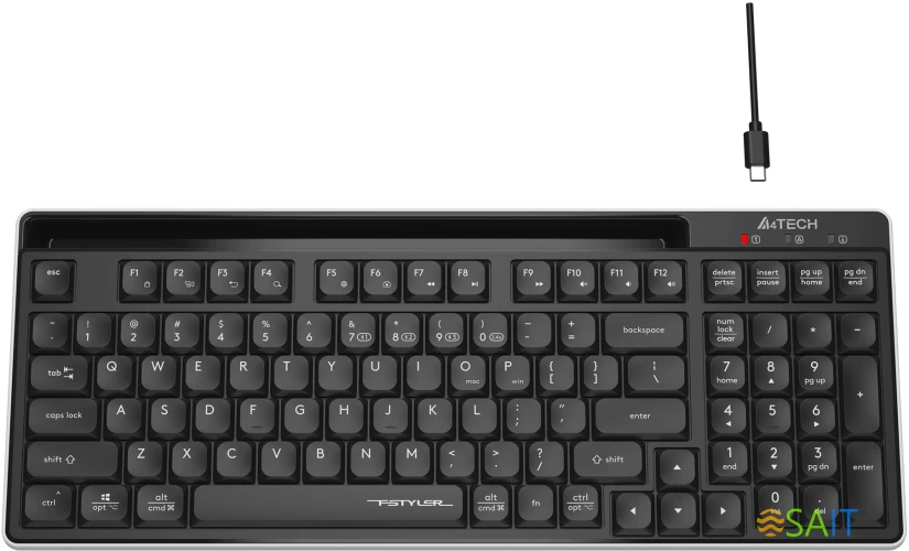 Клавиатура A4Tech Fstyler FBX70C черный USB беспроводная BT/Radio slim Multimedia (FBX70C)