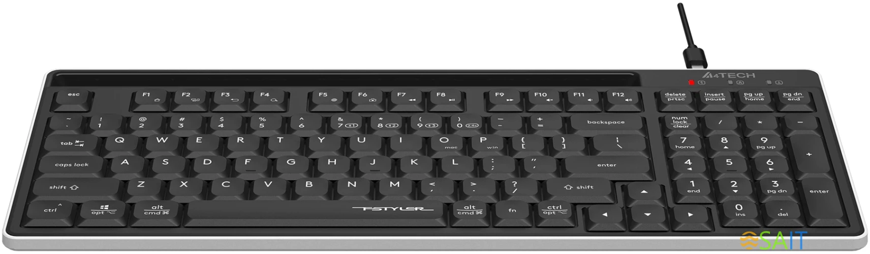 Клавиатура A4Tech Fstyler FBX70C черный USB беспроводная BT/Radio slim Multimedia (FBX70C)