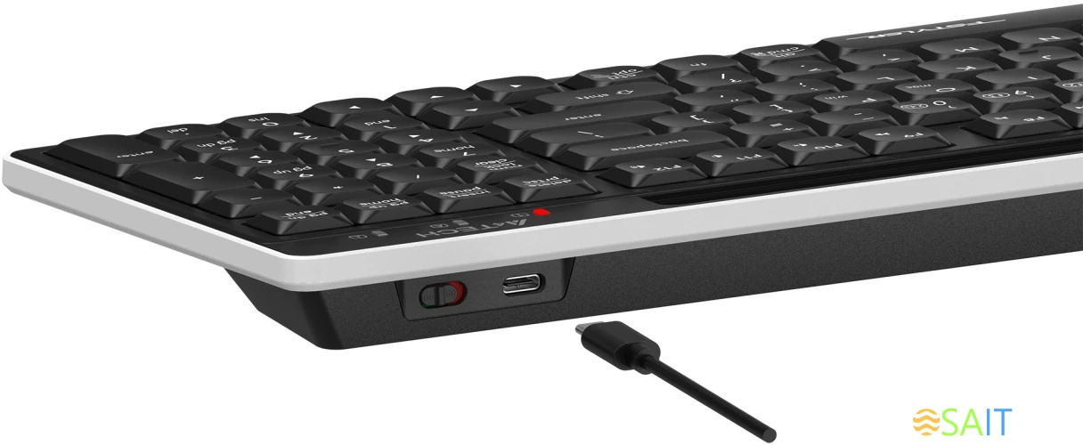 Клавиатура A4Tech Fstyler FBX70C черный USB беспроводная BT/Radio slim Multimedia (FBX70C)