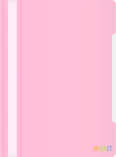 Папка-скоросшиватель Бюрократ Pastel -PSLPAST/PINK A4 прозрач.верх.лист пластик розовый 0.14/0.18