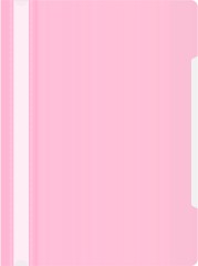 Папка-скоросшиватель Бюрократ Pastel -PSLPAST/PINK A4 прозрач.верх.лист пластик розовый 0.14/0.18
