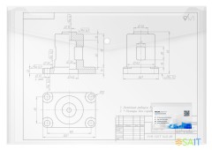 Конверт на кнопке Бюрократ -PKA3 A3 пластик 0.18мм ассорти карман для визитки
