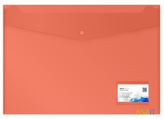 Конверт на кнопке Бюрократ -PKA3 A3 пластик 0.18мм ассорти карман для визитки