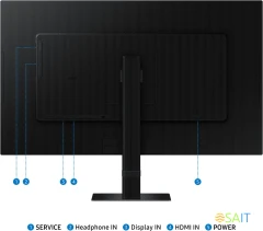 Монитор Samsung 27" ViewFinity S7 S27D700EAIXCI черный IPS LED 5ms 16:9 HDMI матовая 350cd 178гр/178гр 3840x2160 60Hz DP 4K 5кг