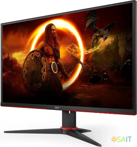 Монитор AOC 27" Q27G2E черный/красный VA LED 1ms 16:9 HDMI матовая 3000:1 250cd 178гр/178гр 2560x1440 155Hz FreeSync Premium DP 2K 4.43кг