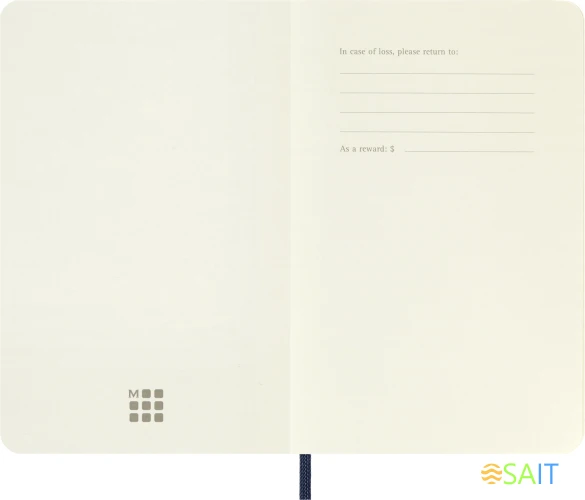 Блокнот Moleskine CLASSIC SOFT QP613B20 Pocket 90x140мм 192стр. нелинованный мягкая обложка синий сапфир