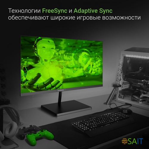 Монитор Digma 21.5" Progress 22A501F черный VA LED 5ms 16:9 HDMI M/M матовая 250cd 178гр/178гр 1920x1080 100Hz G-Sync FreeSync VGA DP FHD 2.2кг