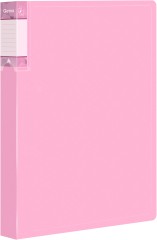 Папка с 40 прозр.вклад. Бюрократ Gems GEM40PIN A4 пластик 0.7мм торц.карм с бум. встав розовый аметист
